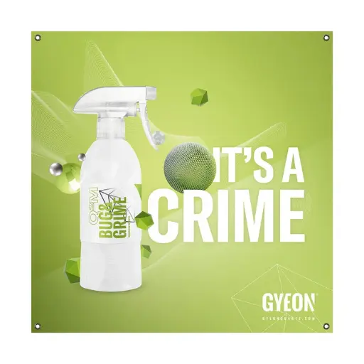 [GYBABG100x100] Banner / Bug&Grime, it's a crime - 100x100 cm